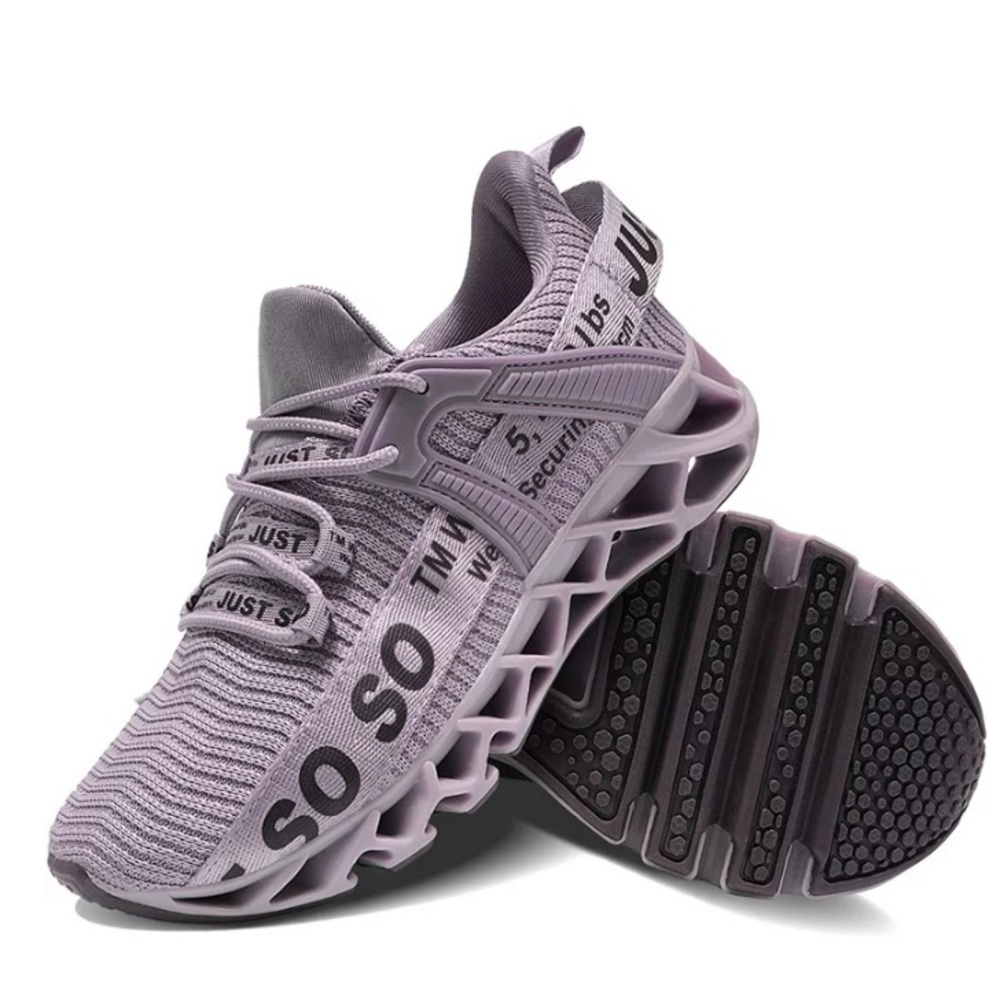 NEW UMYOGO Just so so Walking Shoes Breathable Hiking Sneakers Purple Size 8